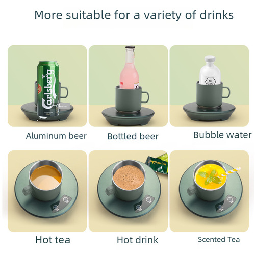 Cross-border Creative Hot & Cold Mug: Rapid Cooling Coaster | Milk-Warming Magic Tool – Dual-Use Coaster for Constant Temperature Heating, Insulation, and Cooling