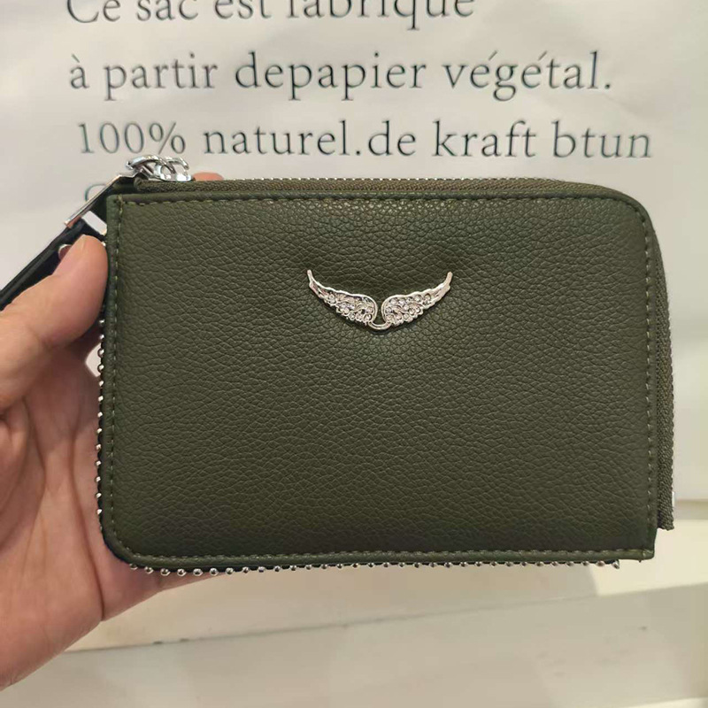 ZV bolsos de mujer de diamantes en caliente transfronterizos bolsos de cadena metálica bolsos tarjetas de cartera bolsos de mano largos bolsos de cambio monedero integrado