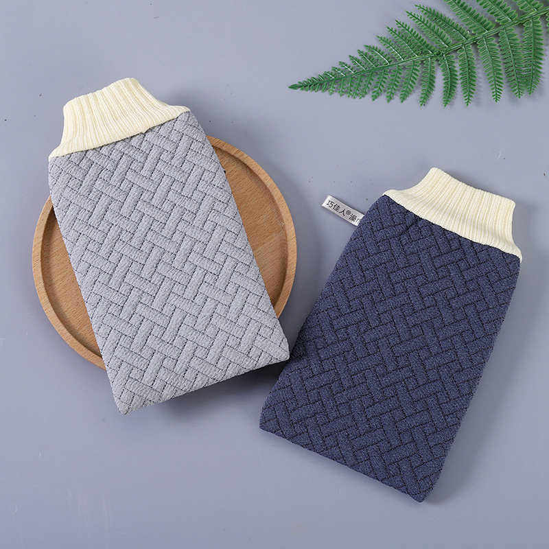Bathroom bath towel coarse sand strong mud rubbing back rubbing gloves double-sided bath towel rubbing back strip bath special