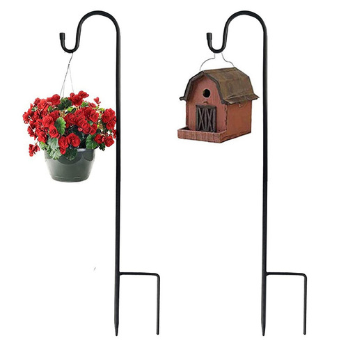 Cross-border hot-selling shepherd hook metal iron crafts outdoor rust-proof courtyard ground shepherd hook removable hook