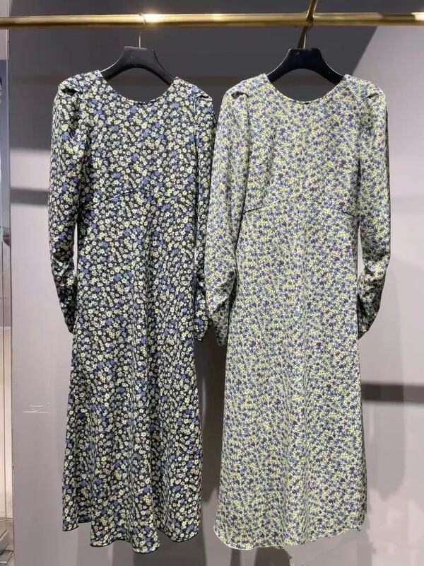 Maoxi m Home 2023 Spring and Autumn New Floral Pastoral Style Mid-Length Dress for Women 010Gsh30-0190