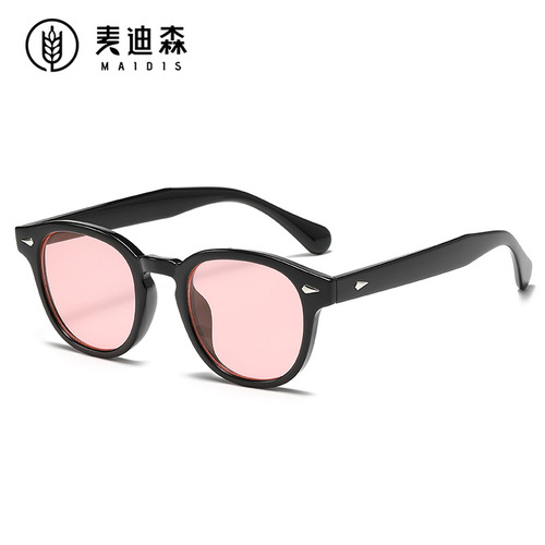 Jet 5095 retro rice nail European and American round sunglasses wearable myopia glasses INS Korean version anti-blue light glasses