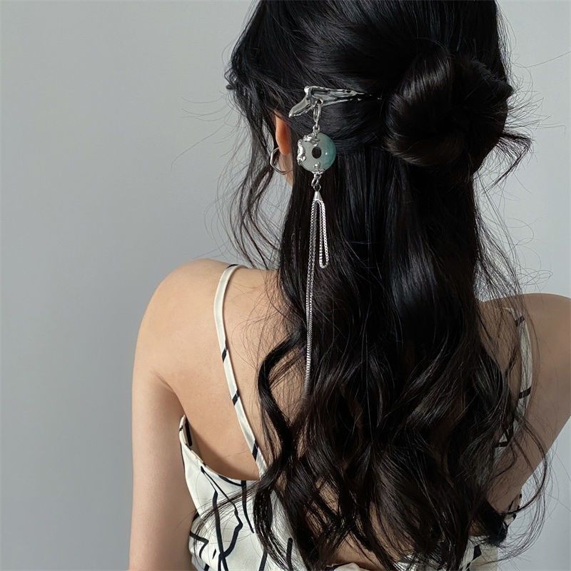 智贝主图_3渐变墨绿玉石发簪古风高级感新中式国潮风发饰簪子