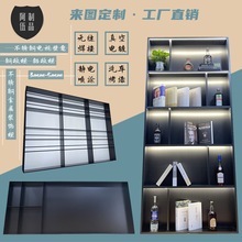 不锈钢金属展示柜装饰钢板铝板柜电视背景墙壁龛开放格置物架