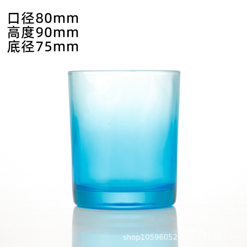 彩色8090蜡烛杯哑光磨砂喷色香薰杯香氛烛台家居蜡烛杯摆件印logo|undefined