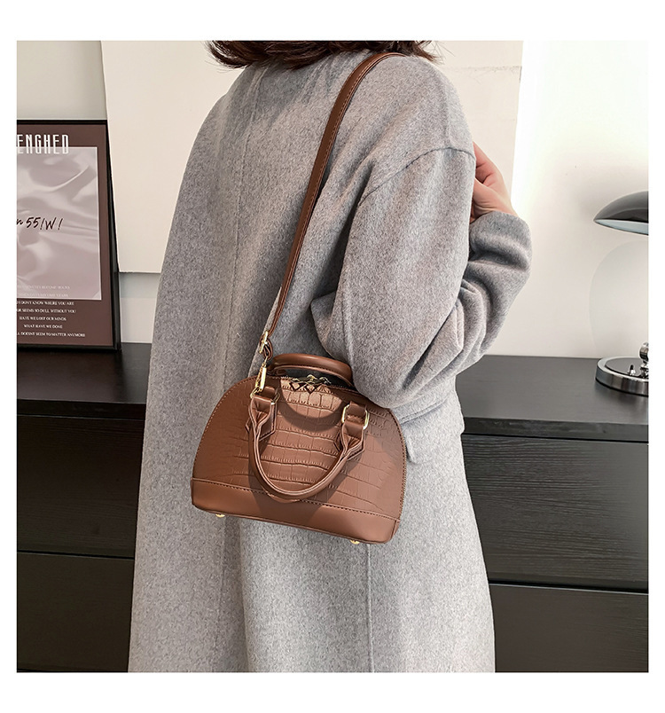 Stone Pattern Shell Messenger Bag Stylish Women's Shoulder Bag_voghion.com