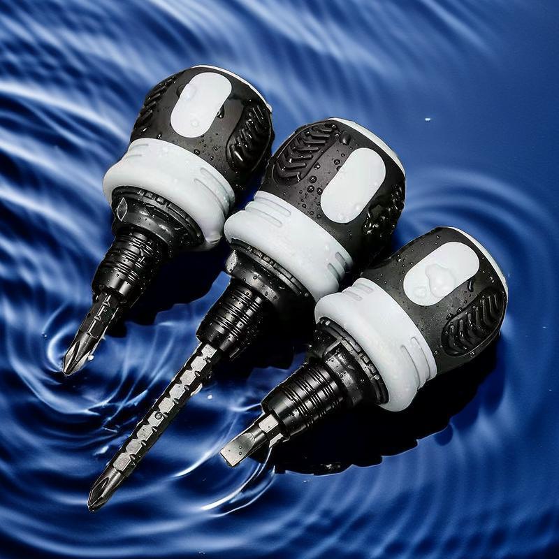 棘轮省力螺丝刀13合一多用伸缩双头螺丝批组强磁家用卡拆卸刀头