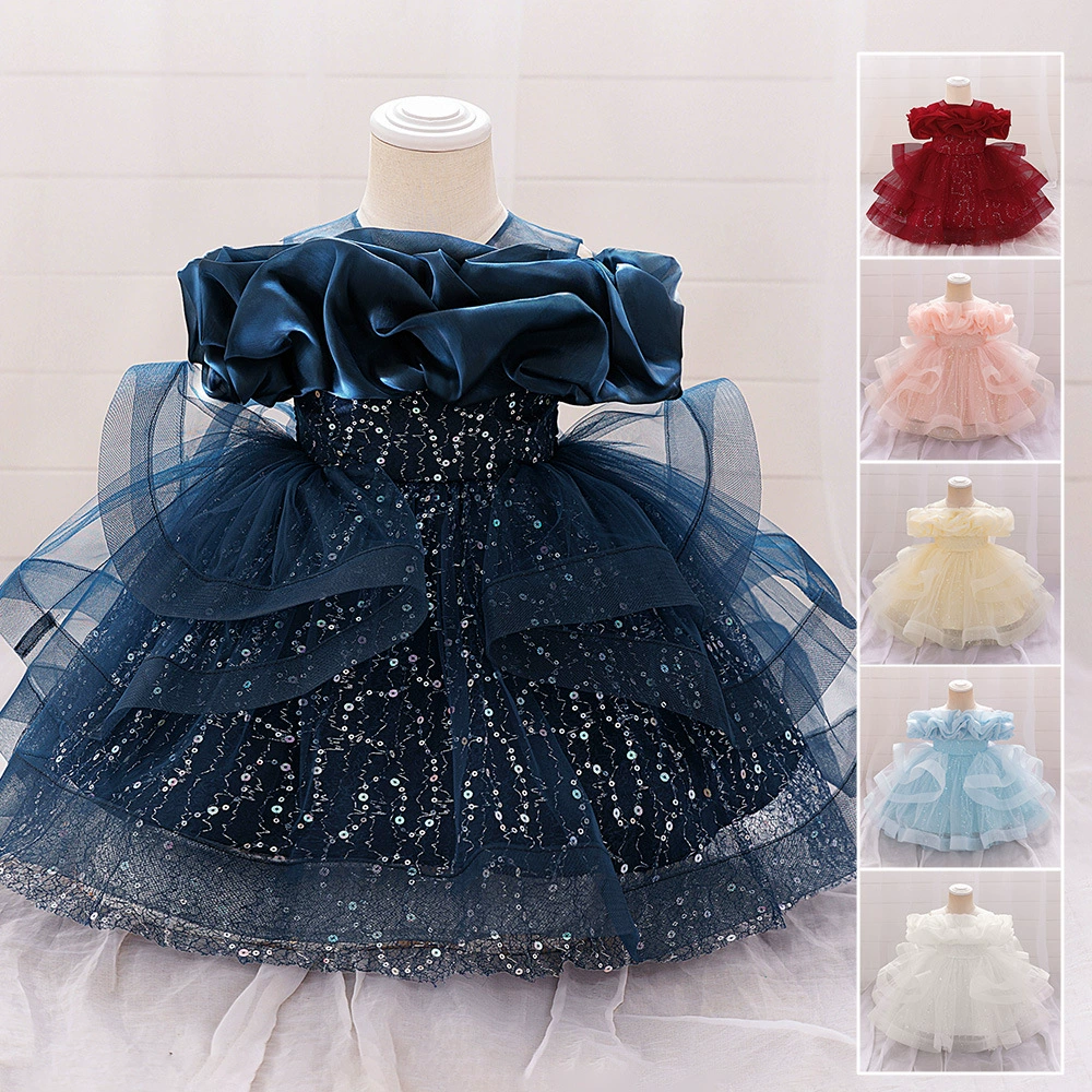 Платье принцессы для девочек, пышное марлевое свадебное платье с цветочным узором для девочек, детское вечернее платье для подиума, костюм для выступления на фортепиано