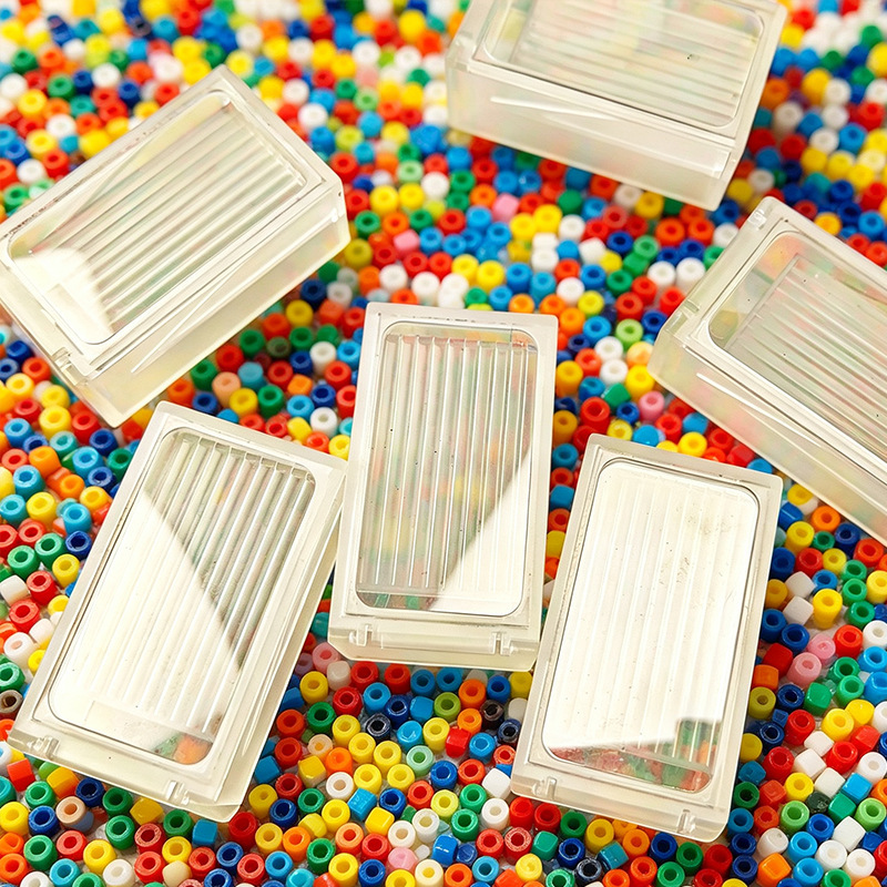Bean Scoop Storage Box Integrated Design, Smooth and Non-Stuck, Suitable for 2.6mm Beans, 10-Compartment Bean Scoop Box, DIY Crafting Tool
