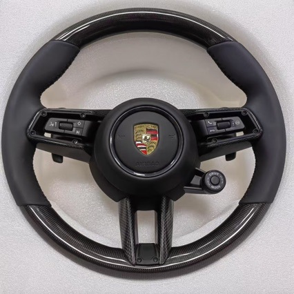 Suitable for Porsche Macan, Cayenne, Panamera, 911, Taycan carbon fiber steering wheel modification new assembly