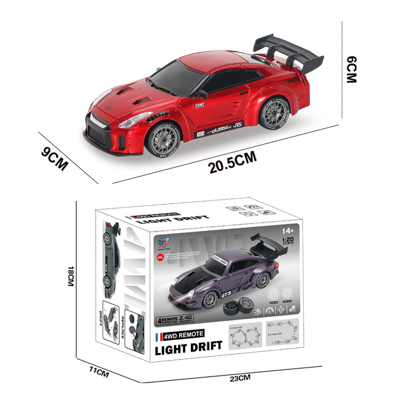 Cross-border RC 4WD drift de alta velocidad coche deportivo control remoto niño modelo de coche GTR juguetes de coche de control remoto