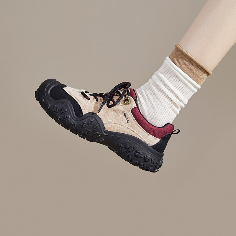 Mountaineering 2026 New Style Canvas Shoes Short Boots British Style Casual Martin Boots Women's Boots Non-Slip Wear-Resistant Genuine Leather Boots Mountaineering 2026 New Style Canvas Shoes Short Boots British Style Casual Martin Boots Women's Boots Non-Slip Wear-Resistant Genuine Leather Boots