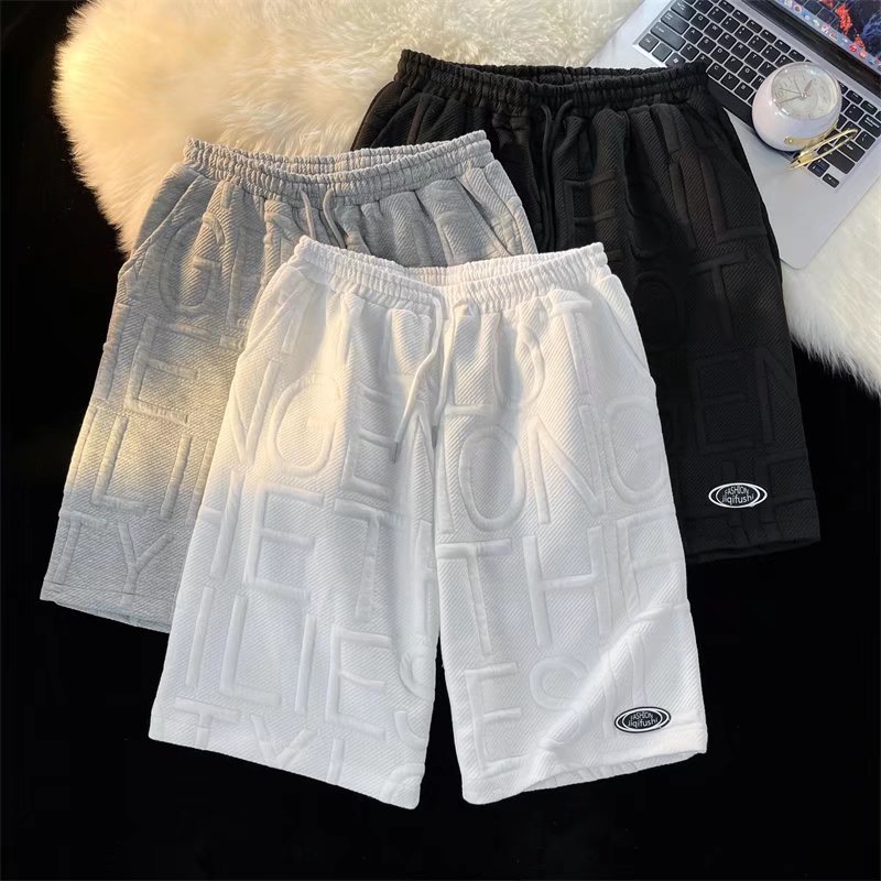 Men's Shorts Foam Letter High Street Pants, Summer Men's Shorts, Hip-hop Trendy Brand, Niche Design, Versatile Capris_voghion.com