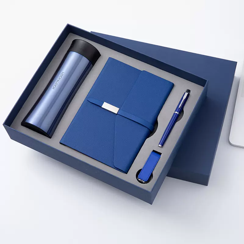 新款小蛮腰保温杯套装A5笔记本U盘高档精美商务礼定logo活动礼品