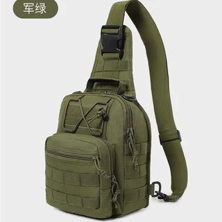 定制跨境户外可斜跨手提斜挎包战术胸包户外运动男士胸包军迷迷彩