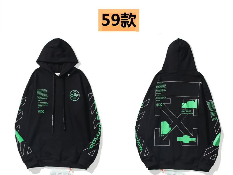 Marca de moda offwhite graffiti religioso pintura al óleo impresión de flecha hombre y mujer suelta OW pareja alta calle hoodie abrigo