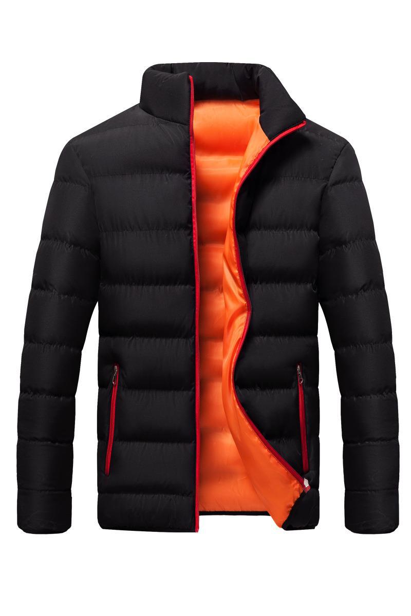 Comercio exterior pedido original otoño e invierno ropa acolchada deportiva gruesa cardigan de cuello alto para hombre chaqueta acolchada al aire libre chaqueta casual ropa de algodón cálido lote