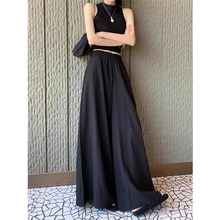 时尚小众设计感裙裤女2025夏季新款山本裙裤a字半身裙阔腿长裤子