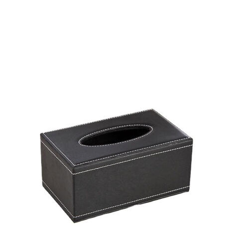 Leather car tissue box pu paper box hotel room paper box creative gift printable logo wholesale
