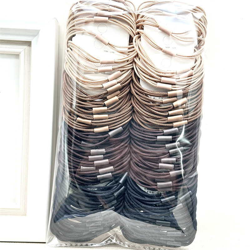 Cuerpo de leopardo coreano accesorios para el cabello asequibles 5 tarjetas cuerdas de cabello cuatro en uno de alta elasticidad correa de cola de caballo alta cuerda de cabeza