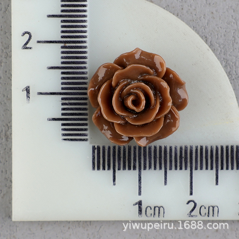 バラの花の樹脂の部品の髪飾りのbbクリップの材料のDIYクリームの携帯のケースの穴の靴のDIYの花