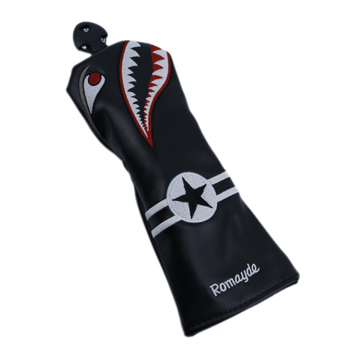 Golf shark wood club set, driver set, fairway wood, ironwood putter set, club head, ball head protective cap set