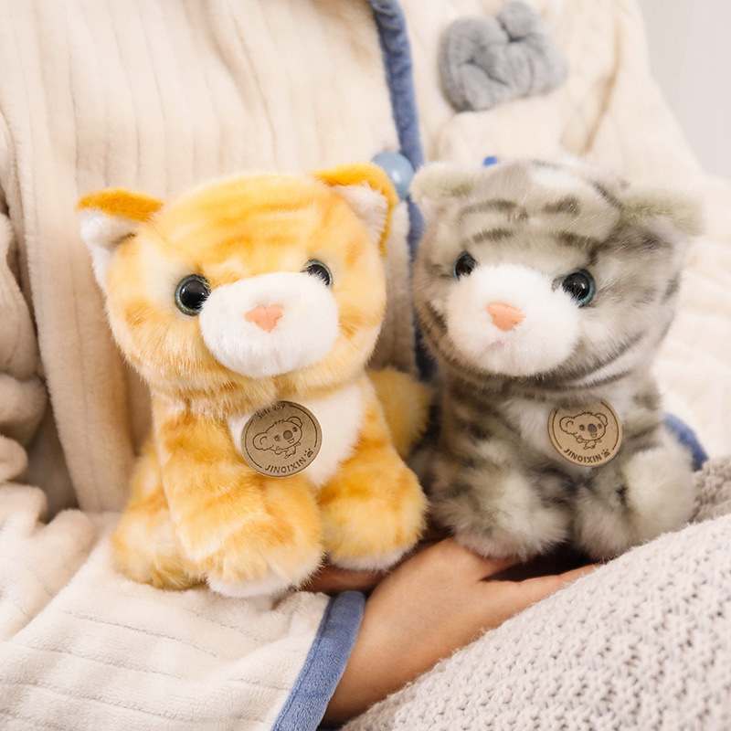 Simulación transfronteriza muñeca gatito dibujos animados sentados muñeca gatito pequeño muñeca agarrar muñeca foto accesorios regalo de cumpleaños image 1