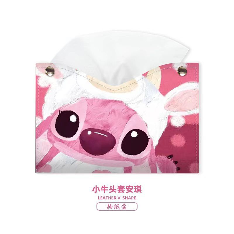 Caja de tejido de puntada hogar sala de estar servilleta coche cuero luz caja de almacenamiento de tejido de lujo caja de tejido de dibujos animados
