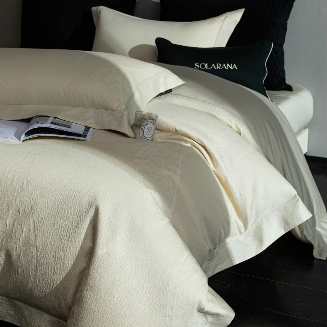 Italian High-End Palace Luxury Floating Brocade Bedding Bedding Ultra-Fine Denier Tencel Cotton Brushed Four-Piece Set Michelle