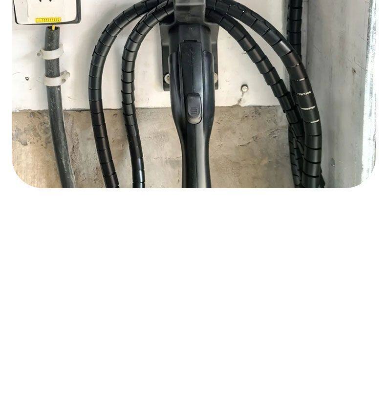 New Energy Vehicle Home Charging Station Cable Protection Sleeve Ac Charging Gun Cable Protection Wear-Resistant Spiral Shell