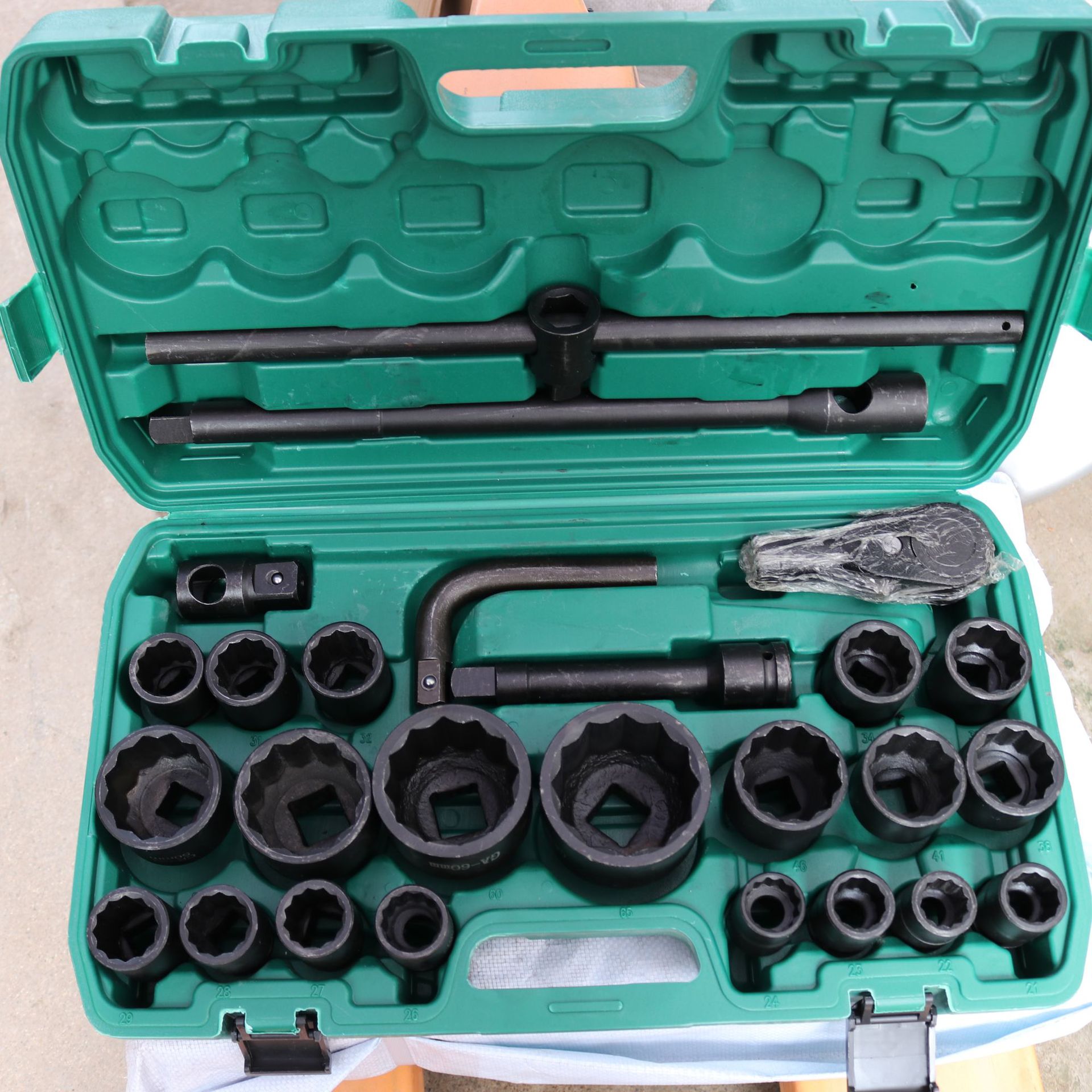 3/4重型26件套套筒工具套装中风炮套头扳手六角十二角大型号气动