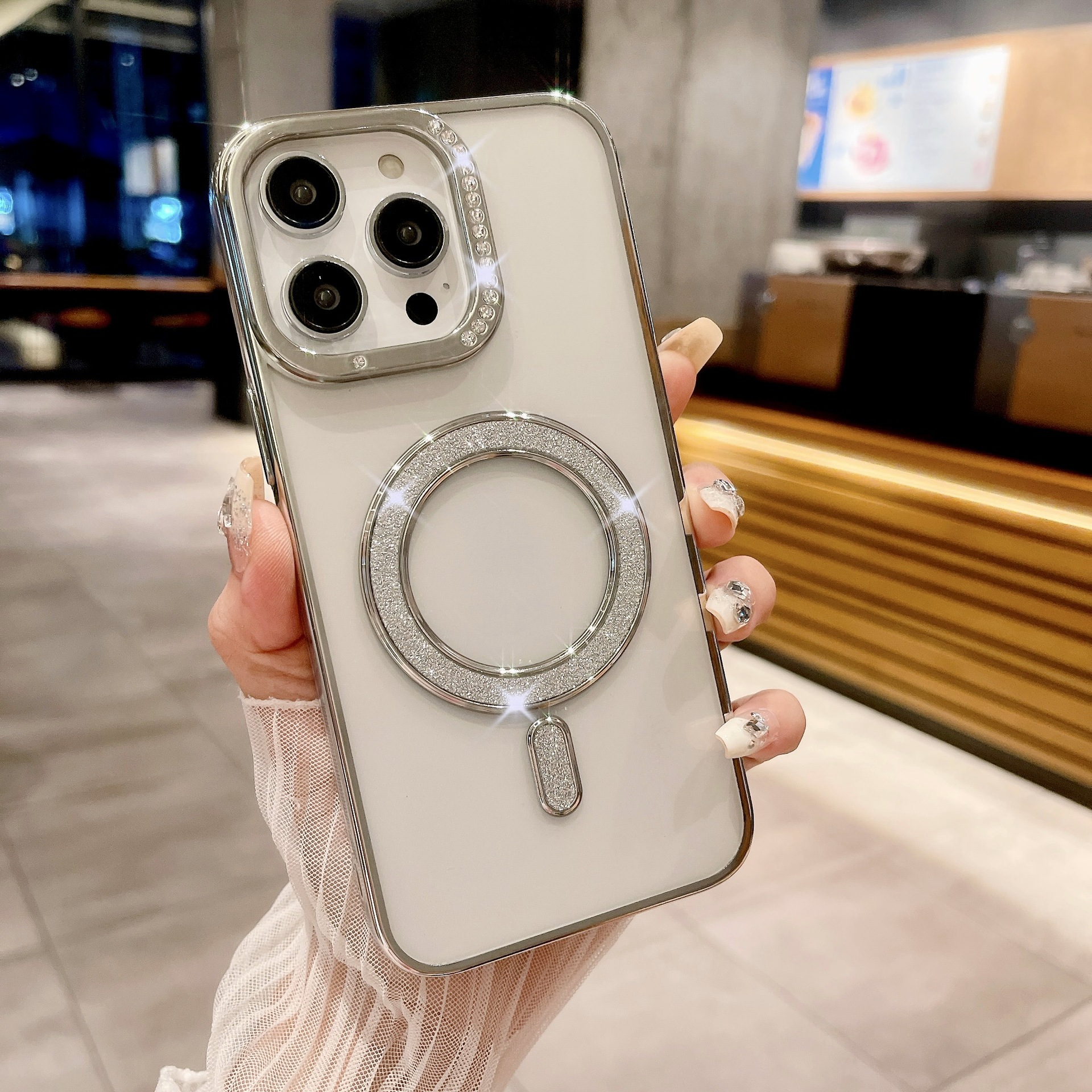 Lentes de diamante galvanizadas Case X para Apple 17 ProMax Case iPhone 16 Pro Premium Sense 15 image 6