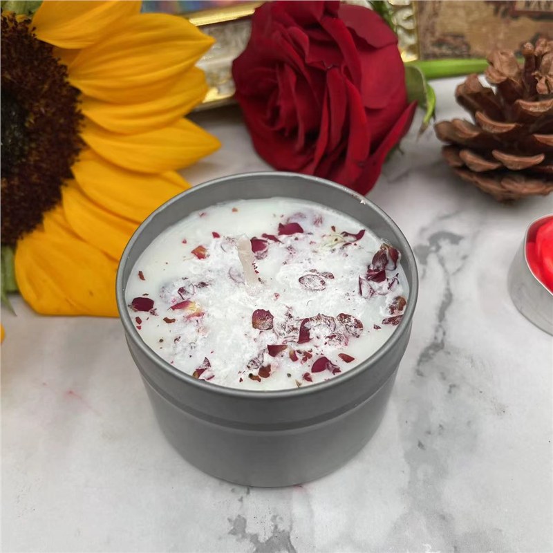 Vela de cera de soja para aromaterapia, salvia, cedro, madera sagrada, rosa, lavanda, purificación interior, lata de aluminio, tabletas de cera para aromaterapia