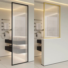 不锈钢铝合金碳钢艺术玻璃卫生间淋浴房隔断干湿分离半墙屏风