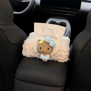 Creative and cute car tissue box, KT in-car tissue holder, car tissue pack, armrest box, car tissue cover
