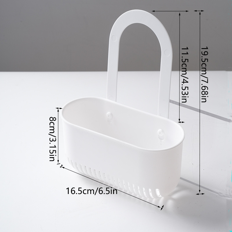Cross-border plastic kitchen household faucet sponge pot brush storage and draining basket home goods sink drainage storage