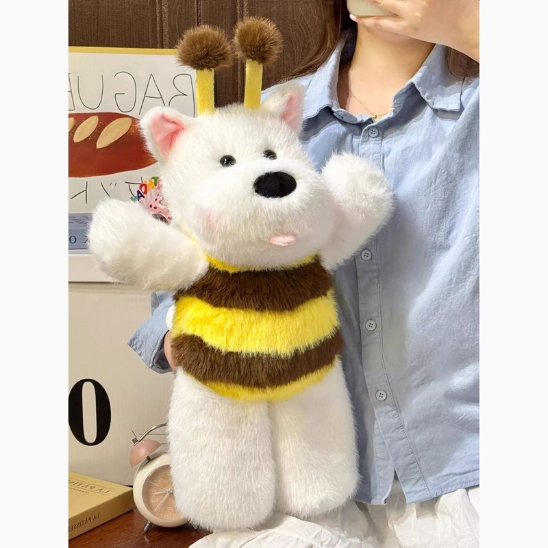 新しいかわいいウエストハイランド蜂子犬ぬいぐるみ人形誕生日 520 ギフトスーパーソフト睡眠人形|undefined