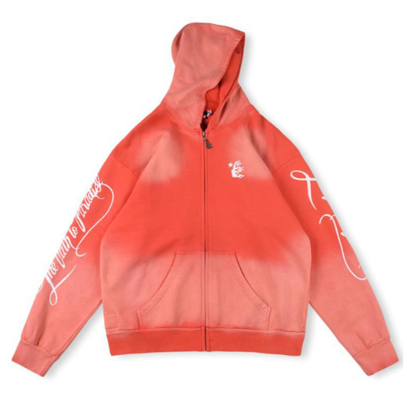 新欧潮牌Hellstar Studios Hoodie拉链洗水做旧连帽卫衣男女同款|undefined