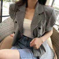 Summer short retro thin jacket, cardigan, Korean style