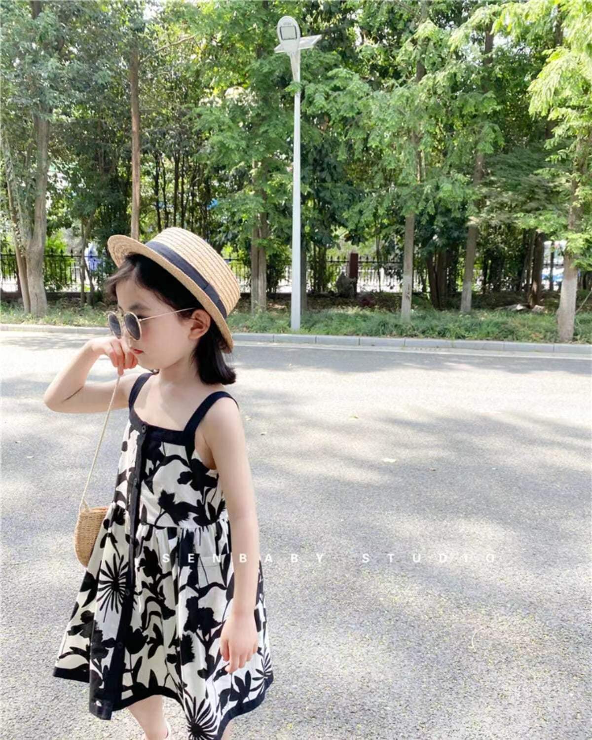 Girl's Skirt Summer Children's Summer Vest Dress Beach Princess Dress Korean Style Western Style Baby's Summer Dress