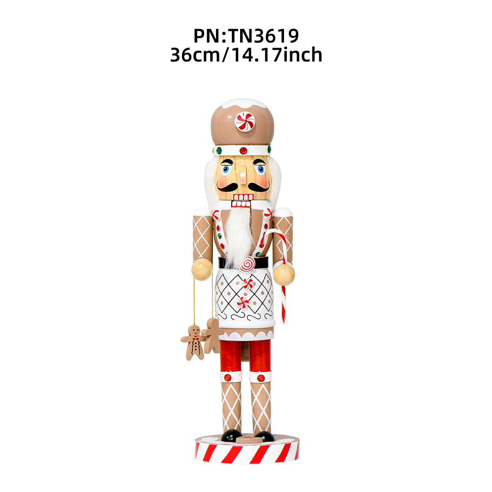 36cm rusa cascanueces soldados decoraciones para el hogar pan de jengibre hombre decoración de Navidad sensación de atmósfera