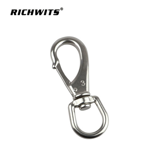 Stainless steel 304 316 swivel hook, chain link, keychain, spring hook, rotating ring dog clip, universal joint