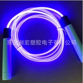 厂家定制透明跳绳发光线 实心PVC绳耐磨抗低温环保PVC替换跳绳线