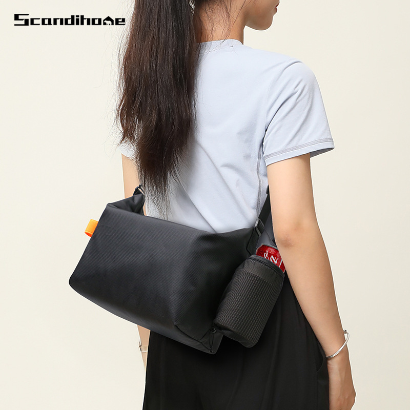 SCANDIHOME クロスボディ ランチバッグ 大容量 仕事 通勤 保温 ランチボックスバッグ 汚れにくい 撥水 ランチバッグ|undefined
