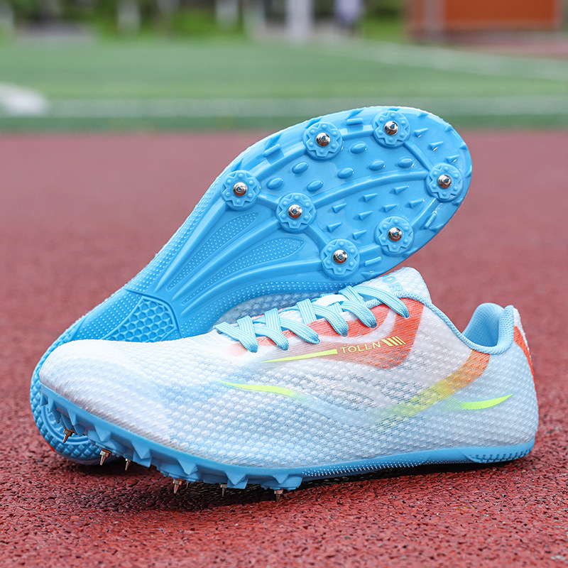 2025 nuevos zapatos de atletismo transfronterizos zapatos de entrenamiento juveniles hombres y mujeres zapatos de clavos deportivos de carrera una unidad