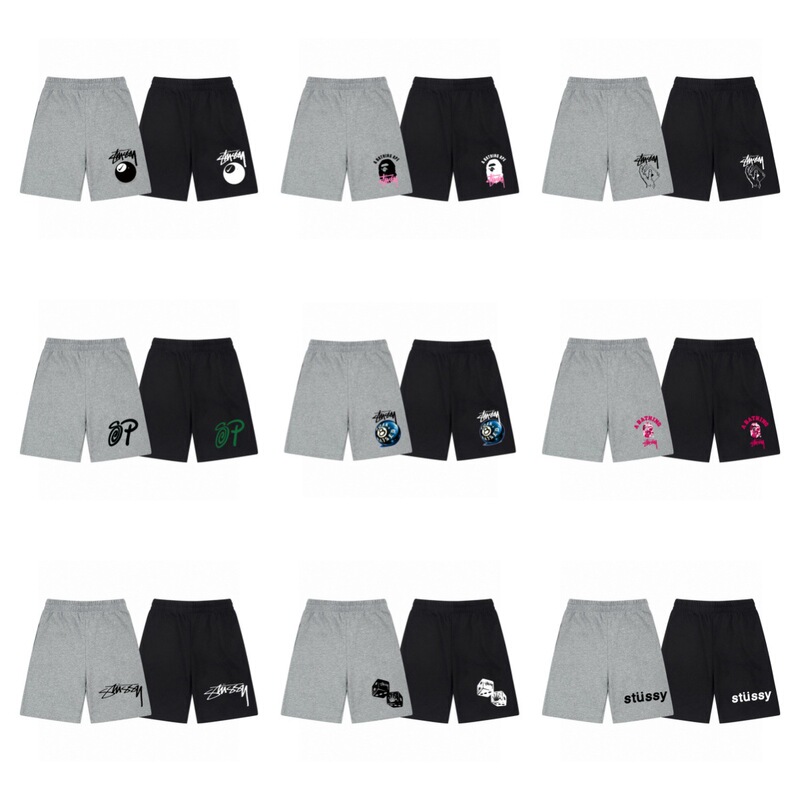 Summer Stussy Trendy Brand Terry Shorts for Men and Women, Loose American High Street Style with Back Pockets, Versatile Sports Shorts, Wholesale Summer Stussy Trendy Brand Terry Shorts for Men and Women, Loose American High Street Style with Back Pockets, Versatile Sports Shorts, Wholesale