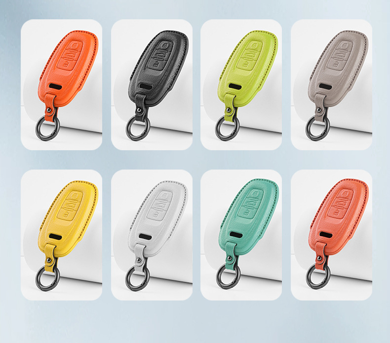 Suitable for Audi A6L Goatskin Key Case Q5/A5/A7/S3/S5/A4L Car Key Shell Modification Accessories Set