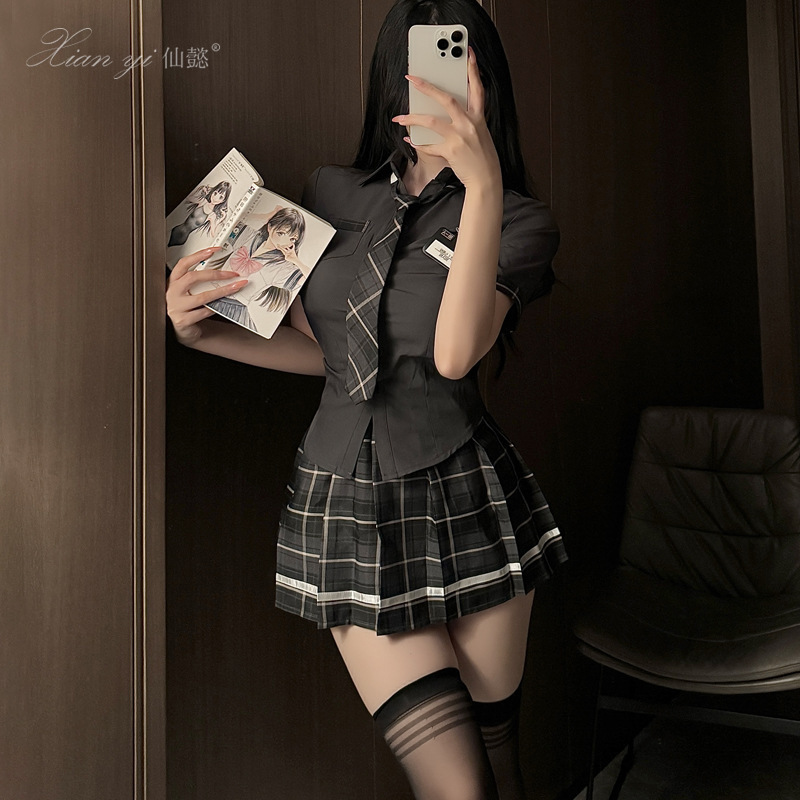 Xianyi Sexy Lingerie Pure Desire Style Campus Jk Uniform Temptation High-End Abstinence Style Flirting Clothes for Women Qqny49