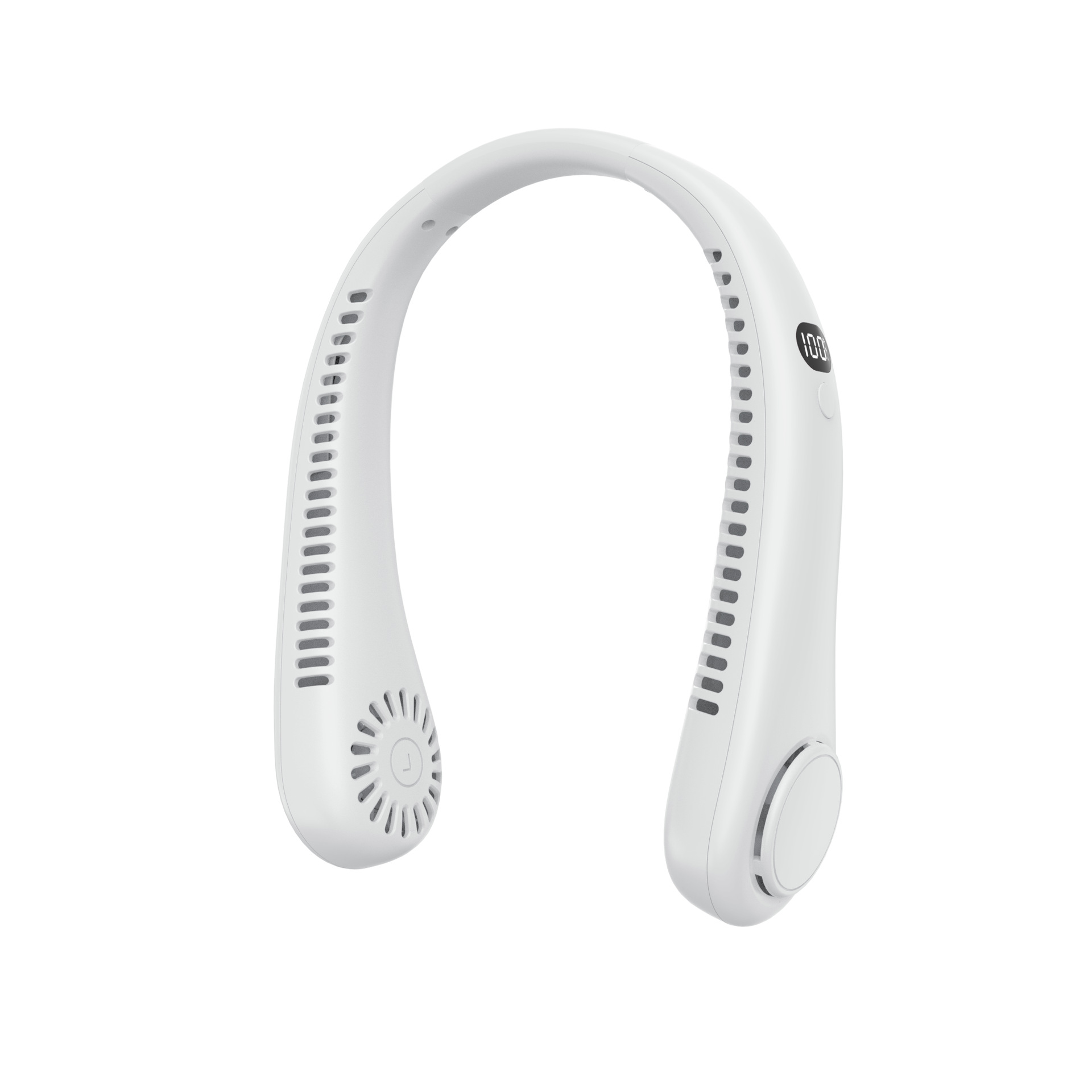 Ventilador pequeño con cuello colgante cuidadosamente seleccionado, potente sin hojas, silencioso, portátil, ligero, ajuste de tres velocidades, enfriamiento, ventilador con cuello colgante sin hojas