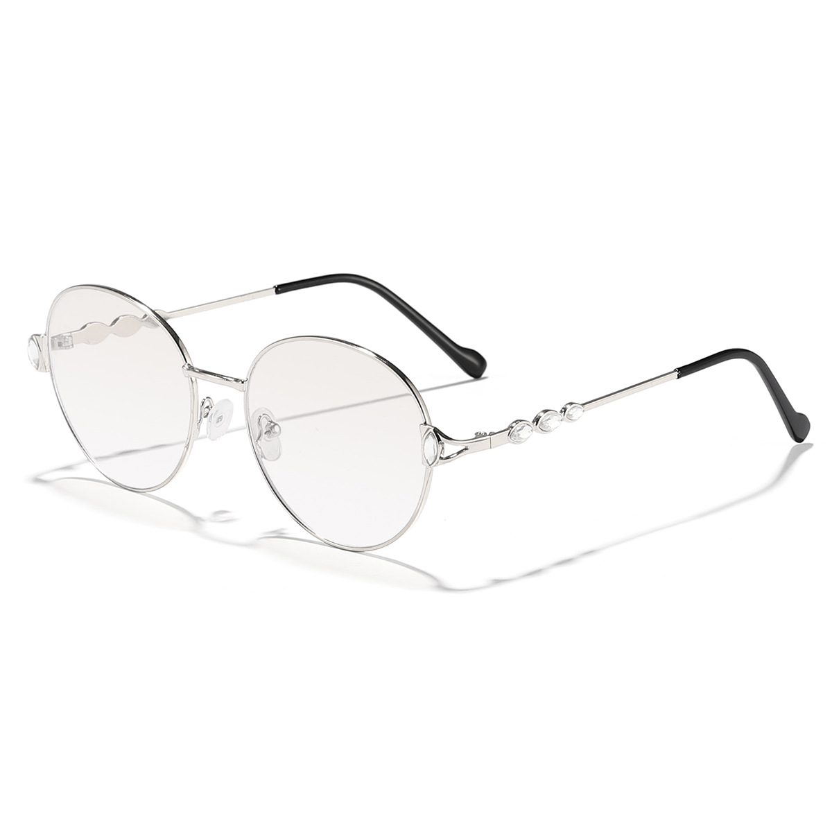 2024 nuevas gafas de sol de diamantes con montura redonda retro transfronteriza Y2K chicas calientes con el mismo estilo Gafas de sol de calle de alta gama